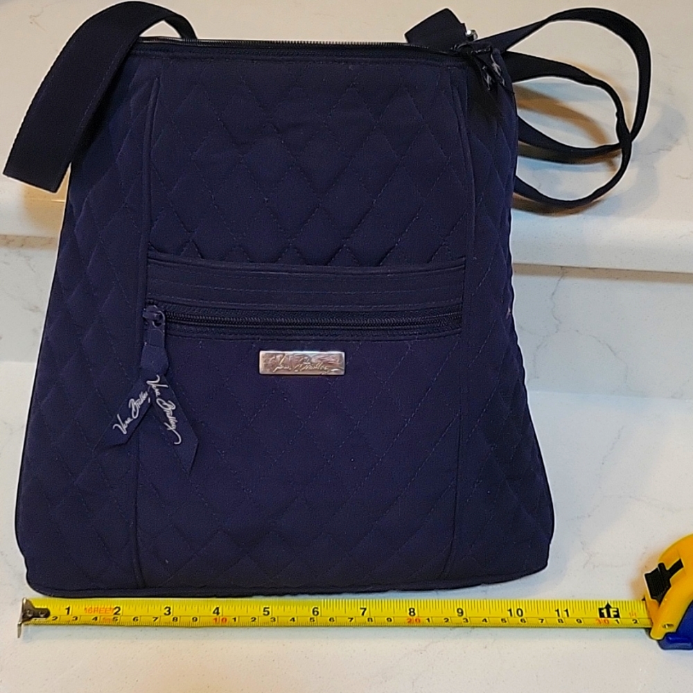 Vera Bradley navy blue quilted hipster purse